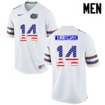 Men's Florida Gators #14 Chris Williamson NCAA Nike White USA Flag Fashion Authentic Stitched College Football Jersey ZRL0262EH